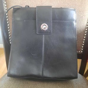 WILSON LEATHER Pelle Studio Purse Black Leather Tote